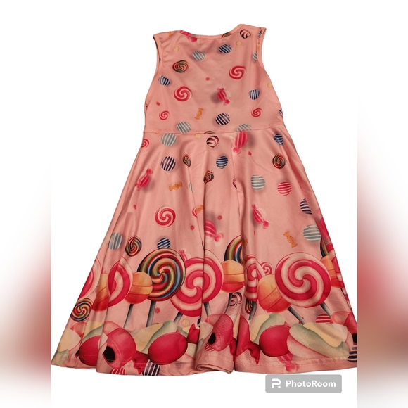 LABECA girls CANDY LOLLIPOP sleeveless casual unicorn mermaid dress Size… - Picture 2 of 3